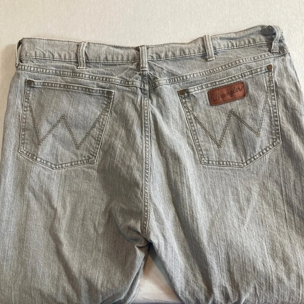 Wrangler Retro Jeans Mens 42x32 (Fits‎ 42x30) Gray Stretch Cowboy Western Rodeo